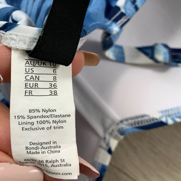 Niptuck One Piece Blue Pattern Swimsuit - Picture 8 of 9